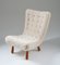 Mid-Century Scandinavian Lounge Chair in Sheepskin 1