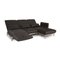 Anthracite Fabric Plura Corner Sofa with Relax Function from Rolf Benz, Image 3