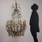 Gilded Bronze and Ground Glass Chandelier, Image 2