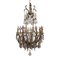 Gilded Bronze and Ground Glass Chandelier, Image 1