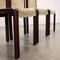 Italian Beech & Velvet Dining Chairs, 1970s, Set of 4 6