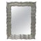 Neoclassical Regency Rectangular Silver Mirror in Hand-Carved Wood, 1970, Image 1