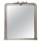 Neoclassical Regency Rectangular Silver Mirror in Hand-Carved Wood, Image 1