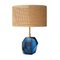 Blaue italienische Mid-Century Modern Murano Tischlampen, 1950, 2er Set 3