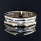 Diamonds Man Band Ring in 18 Karats Yellow White Gold, 1970s 3