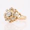 Französischer Diamanten Retro Ring aus 18 Karat Gelbgold, 1960er 6