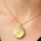 Antique French Diamond Medallion Locket Pendant in 18 Karat Yellow Gold 8