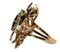 Gold Silver Cluster Ring with Diamonds 5