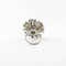 White Gold Flower Ring with Diamonds and Sapphires 4
