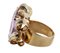 Amethyst Rose Gold Cocktail Ring with Little Diamond 3