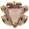 Amethyst Roségold Cocktail Ring mit Little Diamond 1