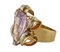 Amethyst Rose Gold Cocktail Ring with Little Diamond 2