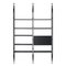 Black Stain Wood Modular Infinito Bookcase by Franco Albini for Cassina, Image 1
