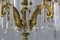 French Louis XVI Style Bronze and Crystal Candelabra Table Lamps, Set of 2, Image 11