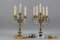 French Louis XVI Style Bronze and Crystal Candelabra Table Lamps, Set of 2, Image 19