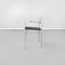 Mid-Century Italian White Iron Carrè VI Chairs with Black Leather by Fly Line, 1990, Set of 4, Image 4