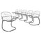 Mid-Century Italian Sabrina Chairs in Steel by Gastone Rinaldi for Rima, 1970s, Set of 6 1