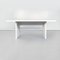 Mid-Century Italian Wooden White Dining Table with Black Profiles, 1980s, Image 4