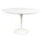 Mid-Century Italian Tulip Table in White Wood and Metal by Saarinen for Knoll, 1960s 1