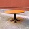 Modern Italian Round Table in Oak and Black Metal by Tobia Scarpa for Unifor, 1980s 4
