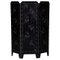 Mid-Century Italian Fire Screen in Black Metal With Floral Decoration, 1960s, Image 1