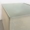 Postmodern Italian Micro Perforated & Matte Glass Side Cube Coffee Table, 1980s 5