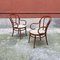 Mid-Century Italian Thonet Style Beech & Vienna Straw Chairs, 1950s, Set of 2 2