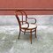 Mid-Century Italian Thonet Style Beech & Vienna Straw Chairs, 1950s, Set of 2 5