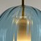 Globe Pendant in Ocean Blue, Moire Collection, Hand-Blown Glass by Atelier George, Image 3