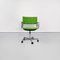 Mid-Century Italian Green Fabric & Steel Office Chairs from Zanotta, 1980s, Set of 4 3