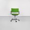 Mid-Century Italian Green Fabric & Steel Office Chairs from Zanotta, 1980s, Set of 4, Image 3