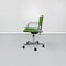 Mid-Century Italian Green Fabric & Steel Office Chairs from Zanotta, 1980s, Set of 4 4