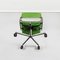 Mid-Century Italian Green Fabric & Steel Office Chairs from Zanotta, 1980s, Set of 4, Image 15