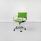 Mid-Century Italian Green Fabric & Steel Office Chairs from Zanotta, 1980s, Set of 4 2