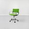 Mid-Century Italian Green Fabric & Steel Office Chairs from Zanotta, 1980s, Set of 4, Image 2