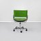 Mid-Century Italian Green Fabric & Steel Office Chairs from Zanotta, 1980s, Set of 4, Image 5