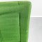 Mid-Century Italian Green Fabric & Steel Office Chairs from Zanotta, 1980s, Set of 4, Image 11