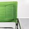 Mid-Century Italian Green Fabric & Steel Office Chairs from Zanotta, 1980s, Set of 4 9