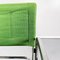 Mid-Century Italian Green Fabric & Steel Office Chairs from Zanotta, 1980s, Set of 4, Image 9