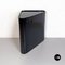 Italian Modern Black Wood Corner Cabinet With Wheels, Shelf & Bottle Rack, 1980 1