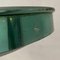 Moderne italienische Mid-Century Hängelampe aus grünem Metall, Glas & Messing, 1950er 13