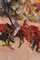 Impressionist Sketches of a Bullfight, 20th-Century, Oil on Board, Set of 2 3