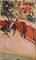 Impressionist Sketches of a Bullfight, 20th-Century, Oil on Board, Set of 2 2