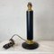 French Lamp in Black Leather and Brass, Image 1