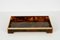 Mid-Century Italian Tortoiseshell Acrylic and Brass Serving Tray, 1970s, Image 8