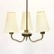 3-Light Brass Ceiling Lamp by Sonja Katzin, 1950s 6