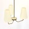 3-Light Brass Ceiling Lamp by Sonja Katzin, 1950s 4