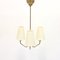 3-Light Brass Ceiling Lamp by Sonja Katzin, 1950s 3