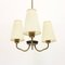 3-Light Brass Ceiling Lamp by Sonja Katzin, 1950s 2