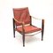 Cognac Leather Safari Chair by Kaare Klint for Ruud Rasmussen, 1960s, Image 1
